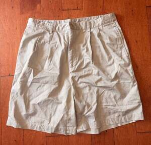 E. Magrath Men's Khaki Flat Front Cotton Casual Shorts Size 36